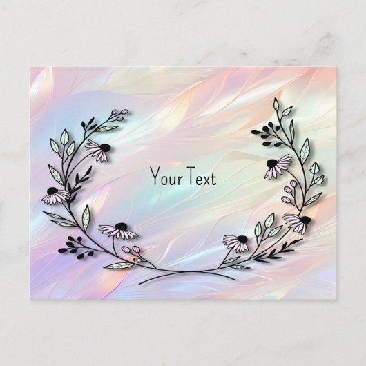 ミニマルな花のポストカード ポストカード (正面)