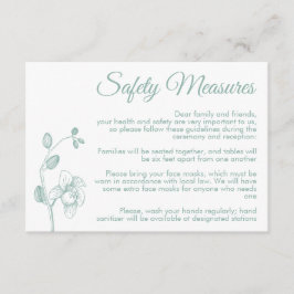 ミニマルな花のランラン 現代の安全対策 エンクロージャーカード