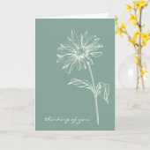 ミニマルな花スケッチ考えるグリーンズオブユー カード (黄色い花)