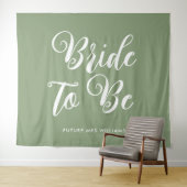 ミニマルな花嫁がブライダルシャワーの背景 タペストリー (インサイチュ(横))