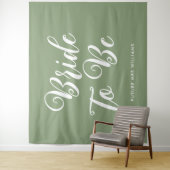 ミニマルな花嫁がブライダルシャワーの背景 タペストリー (インサイチュ)