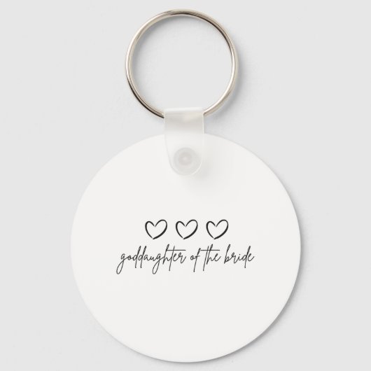 ミニマルな花嫁の甥または姪の結婚式用マッチング キーホルダー (正面)