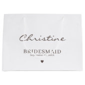 ミニマルな花嫁メイド ラージペーパーバッグ (正面)