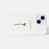 ミニマルな菌類の美意識を表現したラインアートの自然概念デザイン Case-Mate iPhoneケース (裏面 (横))