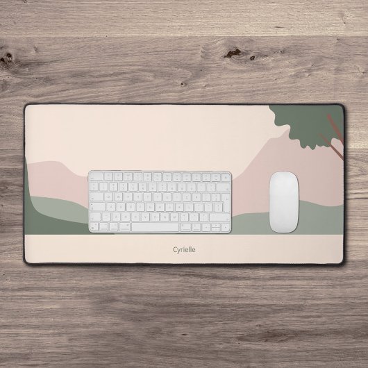 ミニマルな落ち着いた風景 デスクマット