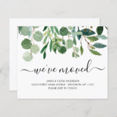 ミニマルな葉の引っ越しましたの移動のお知らせ (正面/裏面)