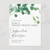 ミニマルな葉緑の ポストカード (正面)