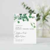 ミニマルな葉緑の ポストカード (スタンド正面)