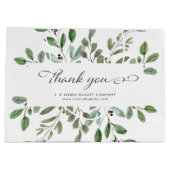 ミニマルな葉 |お買い物バッグ ラージペーパーバッグ (裏面)