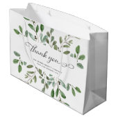 ミニマルな葉 |お買い物バッグ ラージペーパーバッグ (裏面アングル)