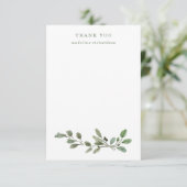 ミニマルな葉 サンキューカード (スタンド正面)
