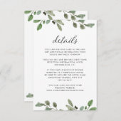 ミニマルな葉 | ズゲ結婚スト詳細 エンクロージャーカード (正面/裏面)