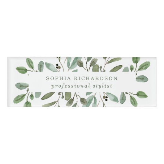 ミニマルな葉 名札 (正面)