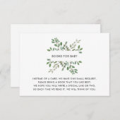 ミニマルな葉 |赤ちゃんシャワー予約のリクエスト エンクロージャーカード (正面/裏面)