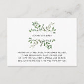 ミニマルな葉 |赤ちゃんシャワー予約のリクエスト エンクロージャーカード (正面)