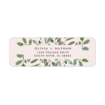 ミニマルな葉 |赤面ピンク結婚ズ