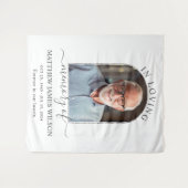 ミニマルな葬儀 追悼 フォト タペストリー (正面(横))