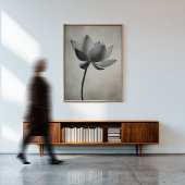 ミニマルな蓮の花アート – Zen Wall Decor ポスター