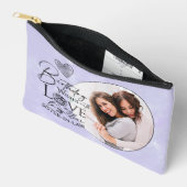 ミニマルな誕生日タイポグラフィ写真義理の姉妹 アクセサリーポーチ (見開き)