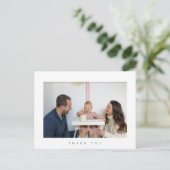 ミニマルな誕生日感謝写真ポストカード ポストカード (スタンド正面)