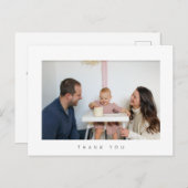 ミニマルな誕生日感謝写真ポストカード ポストカード (正面/裏面)
