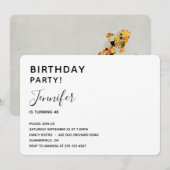 ミニマルな誕生日招待状 招待状 (正面/裏面)