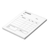 ミニマルな請求書 ノートパッド (回転)