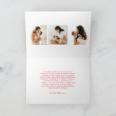 ミニマルな赤いスクリプト写真のクリスマスモダン シーズンカード (内部)