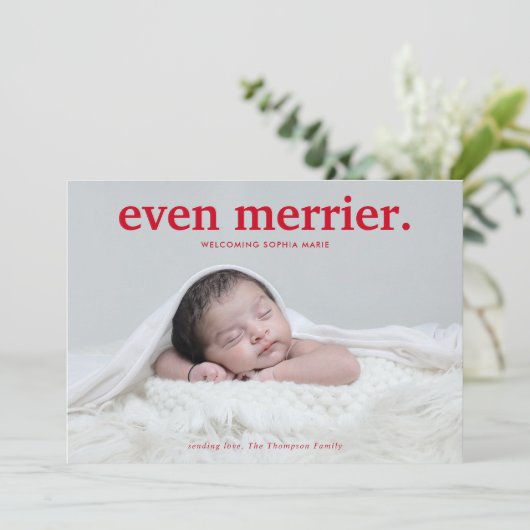 ミニマルな赤ちゃんの写真コラージュ シーズンカード (スタンド正面)