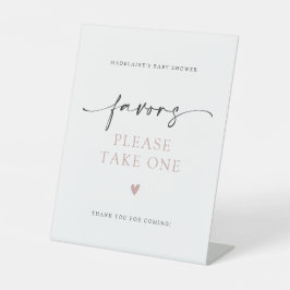 ミニマルな赤ちゃんシャワーお願い1つ 台座サイン