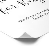 ミニマルな赤ちゃんシャワーベビーサイン ポスター (角)