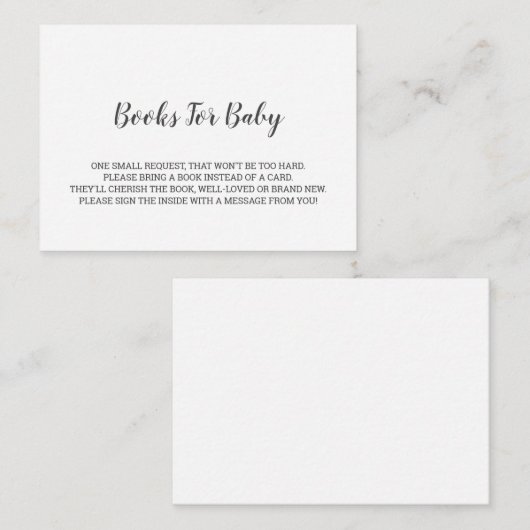 ミニマルな赤ちゃんシャワー予約の要求エンクロージャカード エンクロージャーカード (正面/裏面)
