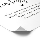 ミニマルな赤ちゃんシャワー彼女の腹のサインはどれくらい大きい ポスター (角)