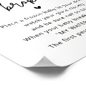 ミニマルな赤ちゃんシャワー私の水がゲームのサインを破った ポスター (角)