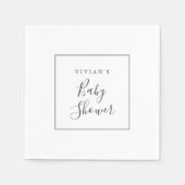 ミニマルな赤ちゃんシャワー スタンダードカクテルナプキン (正面)