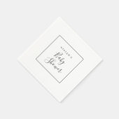 ミニマルな赤ちゃんシャワー スタンダードカクテルナプキン (角)