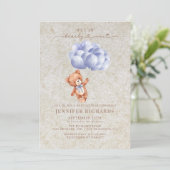 ミニマルな赤ちゃんシャワー | 心から待つ 招待状 (スタンド正面)