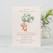 ミニマルな赤ちゃんシャワー | 心から待つ 招待状 (スタンド正面)