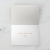 ミニマルな赤とベージュのタイポグラフィのクリスマス カード (内部)