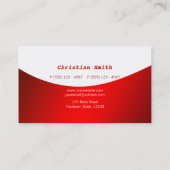 ミニマルな赤と白の名刺 名刺 (裏面)