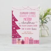 ミニマルな赤の楽しいホリデーカード シーズンカード (スタンド正面)