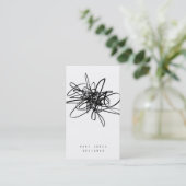 ミニマルな走り書きおよびmoderの名刺 名刺 (スタンド正面)