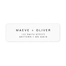 ミニマルな返送先ラベル 現代的 シンプル ラベル