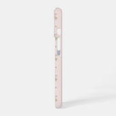 ミニマルな野の花+ドット柄 iPhone 16ケース (左側面)