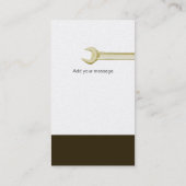 ミニマルな鉛管工の便利屋の建築の整備士 名刺 (裏面)