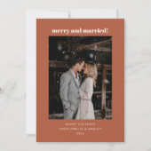 ミニマルな錆び秋メリー結婚したクリスマスフォト シーズンカード (正面)