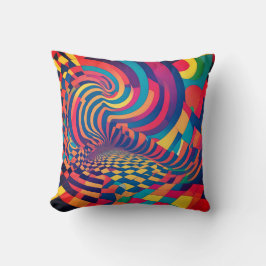 ミニマルな錯覚:ねじれ,チェッカーボードパターン クッション