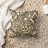 ミニマルな錯覚：チェッカーボードパターンをツイスト クッション (ブランケット)