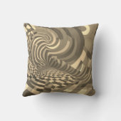 ミニマルな錯覚：チェッカーボードパターンをツイスト クッション (裏面)