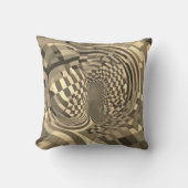 ミニマルな錯覚：チェッカーボードパターンをツイスト クッション (正面)